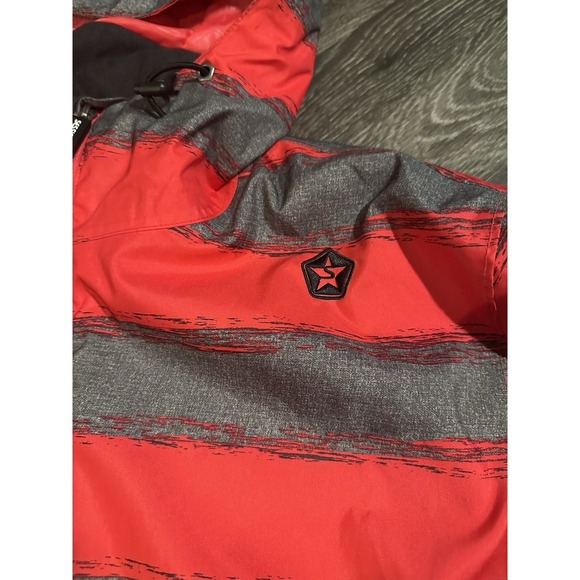 Sessions Terrain Recco Womens Sz XL Red Gray Stripe Jane Heather Snowboard Coat - Picture 9 of 16